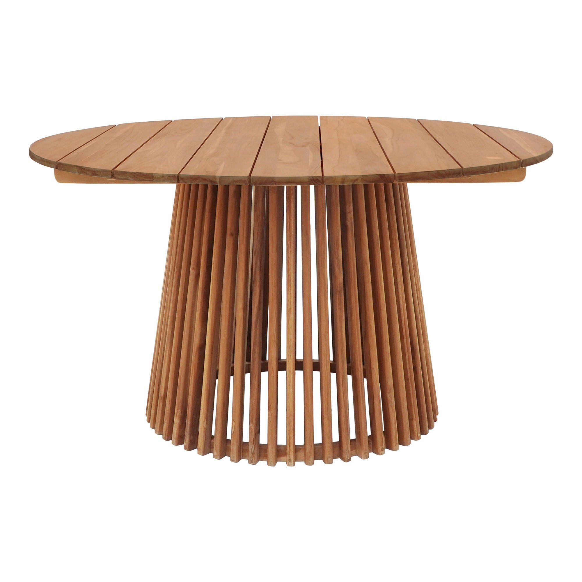 Lorca Esstisch – Ø120 cm, Teak, natur
